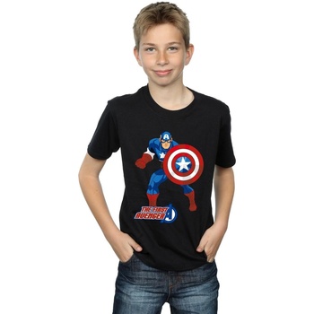 Abbigliamento Bambino T-shirt maniche corte Marvel Captain America The First Avenger Nero