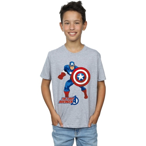Abbigliamento Bambino T-shirt maniche corte Marvel Captain America The First Avenger Grigio