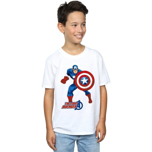 Abbigliamento Bambino T-shirt maniche corte Marvel Captain America The First Avenger Bianco