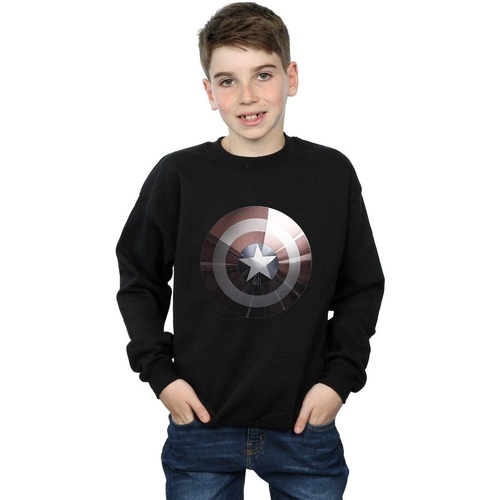 Abbigliamento Bambino Felpe Marvel Captain America Shield Shiny Nero