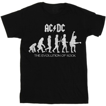 Abbigliamento Bambino T-shirt maniche corte Acdc Evolution Of Rock Nero