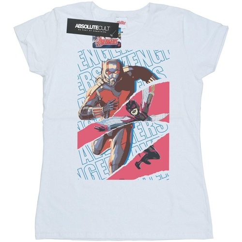 Abbigliamento Donna T-shirts a maniche lunghe Marvel Avengers Ant-Man And The Wasp Collage Bianco