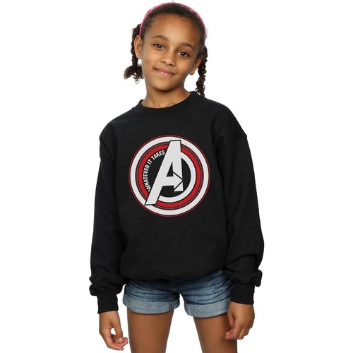 Abbigliamento Bambina Felpe Marvel Avengers Endgame Whatever It Takes Symbol Nero