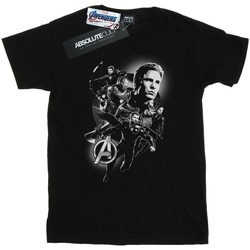 Abbigliamento Bambina T-shirts a maniche lunghe Marvel Avengers Endgame Mono Heroes Nero