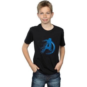 Abbigliamento Bambino T-shirt maniche corte Marvel Avengers Endgame Dusted Logo Nero