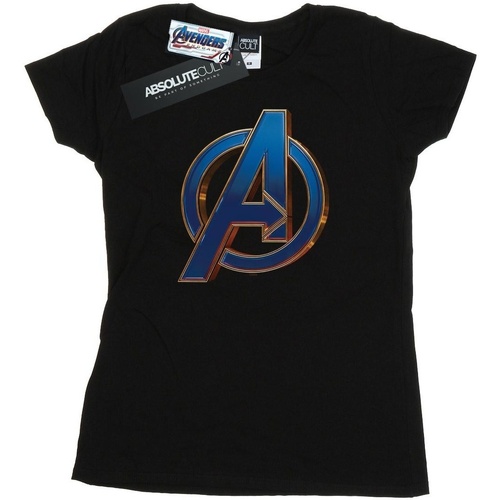 Abbigliamento Donna T-shirts a maniche lunghe Marvel Avengers Endgame Heroic Logo Nero