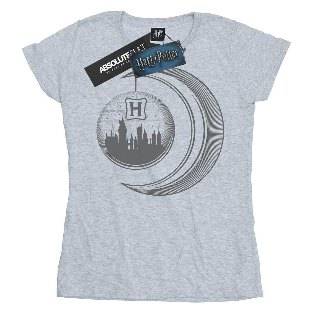 Abbigliamento Donna T-shirts a maniche lunghe Harry Potter Hogwarts Moon Grigio