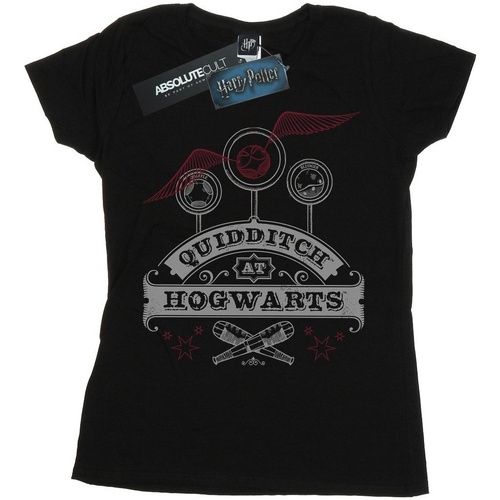 Abbigliamento Donna T-shirts a maniche lunghe Harry Potter Quidditch At Hogwarts Nero