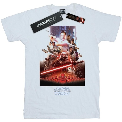 Abbigliamento Donna T-shirts a maniche lunghe Star Wars: The Rise Of Skywalker Poster Bianco