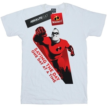 Abbigliamento Uomo T-shirts a maniche lunghe Disney The Incredibles Saving The Day Bianco