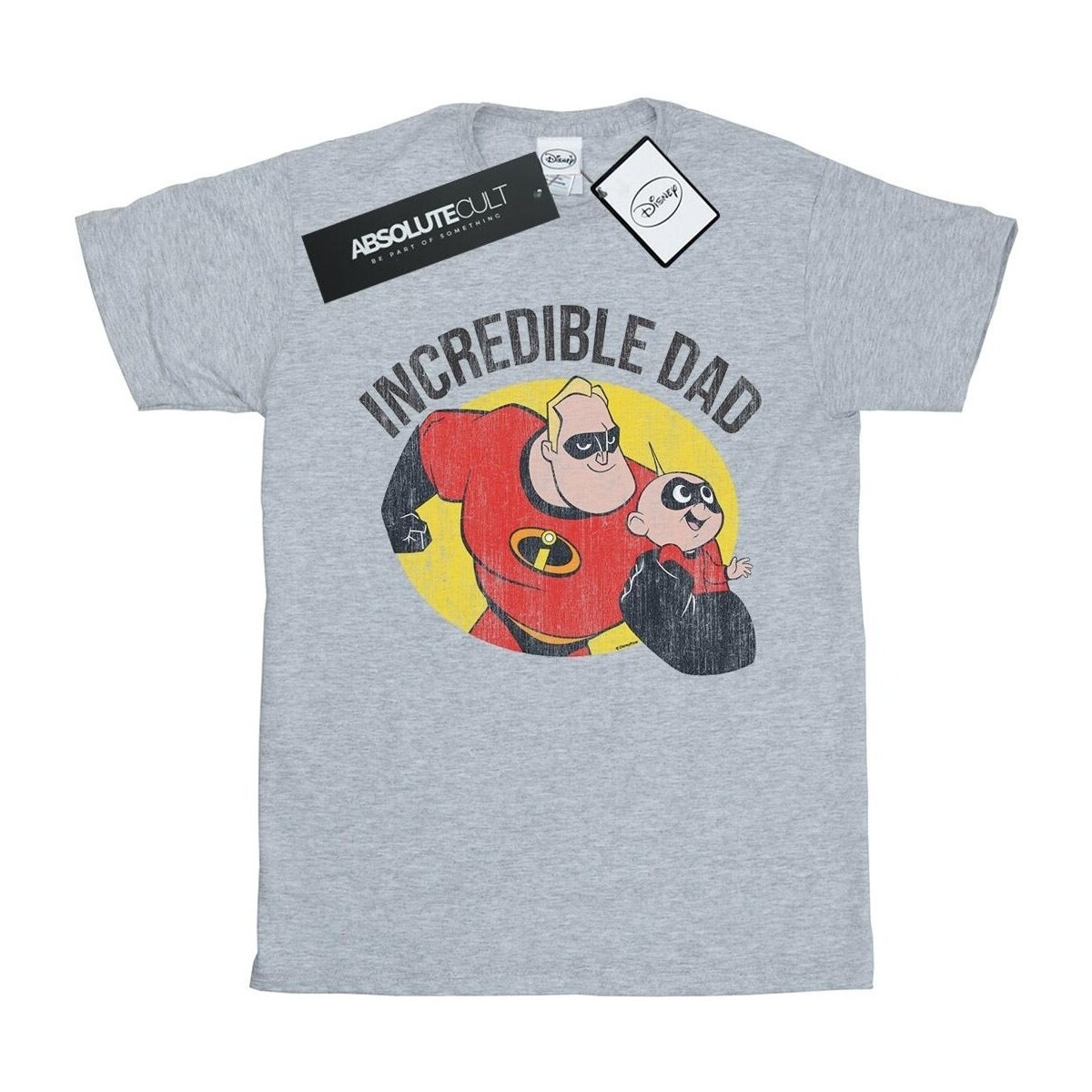 Abbigliamento Uomo T-shirts a maniche lunghe Disney The Incredibles Bob Parr Incredible Dad Grigio