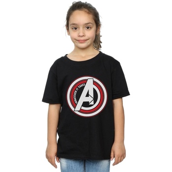 Abbigliamento Bambina T-shirts a maniche lunghe Marvel Avengers Endgame Whatever It Takes Symbol Nero
