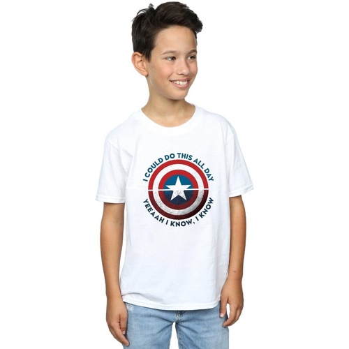 Abbigliamento Bambino T-shirt maniche corte Marvel Avengers Endgame Do This All Day Bianco