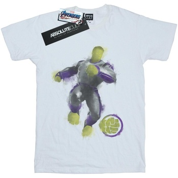 Abbigliamento Bambina T-shirts a maniche lunghe Marvel Avengers Endgame Painted Hulk Bianco