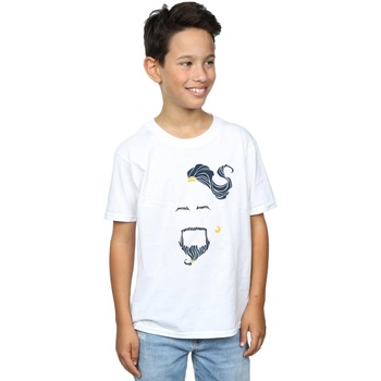 Abbigliamento Bambino T-shirt maniche corte Disney Aladdin Movie Genie Blue Face Bianco