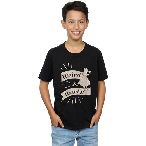 Abbigliamento Bambino T-shirt maniche corte Disney Alice In Wonderland Weird And Wacky Nero