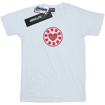 Abbigliamento Bambina T-shirts a maniche lunghe Marvel Avengers Endgame I Love You 3000 Tony Stark Heart Bianco