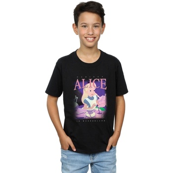 Abbigliamento Bambino T-shirt maniche corte Disney Alice in Wonderland Montage Nero