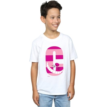 Abbigliamento Bambino T-shirt maniche corte Disney Alphabet A Is For Alice Bianco