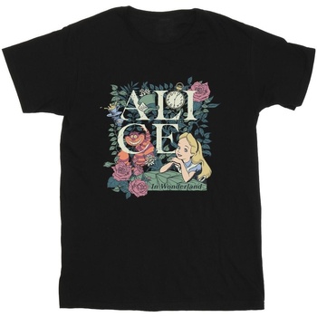 Abbigliamento Bambino T-shirt maniche corte Disney Alice In Wonderland Leafy Garden Nero