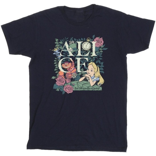 Abbigliamento Bambino T-shirt maniche corte Disney Alice In Wonderland Leafy Garden Blu