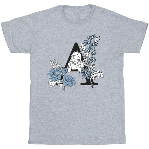 Abbigliamento Bambino T-shirt maniche corte Disney Alice In Wonderland Letter A Grigio