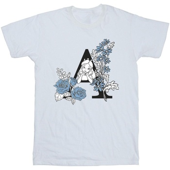 Abbigliamento Bambino T-shirt maniche corte Disney Alice In Wonderland Letter A Bianco