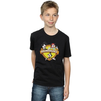 Abbigliamento Bambino T-shirt maniche corte Animaniacs Logo Crest Nero