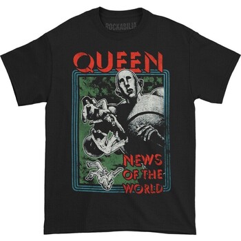 Abbigliamento T-shirts a maniche lunghe Queen News Of The World Nero