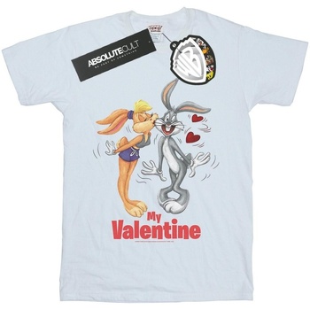 Abbigliamento Bambino T-shirt maniche corte Dessins Animés Bugs Bunny And Lola Valentine's Day Bianco