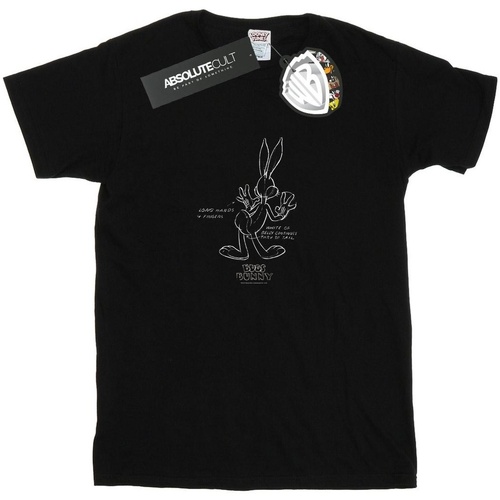 Abbigliamento Bambino T-shirt maniche corte Dessins Animés Bugs Bunny White Belly Nero