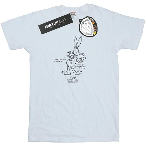 Abbigliamento Bambino T-shirt maniche corte Dessins Animés Bugs Bunny White Belly Bianco