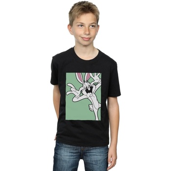 Abbigliamento Bambino T-shirt maniche corte Dessins Animés Bugs Bunny Funny Face Nero
