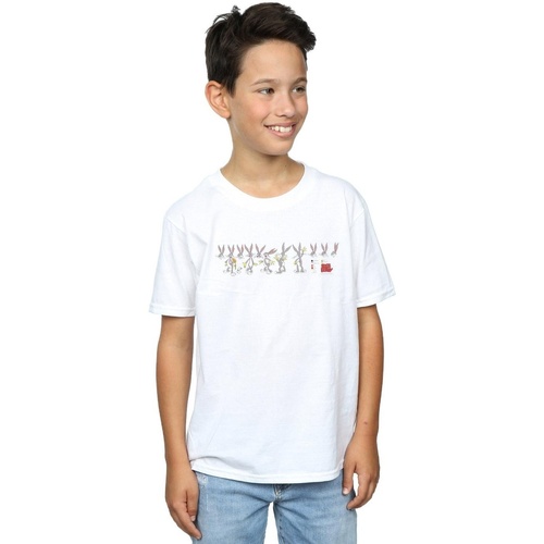 Abbigliamento Bambino T-shirt maniche corte Dessins Animés Bugs Bunny Colour Code Bianco