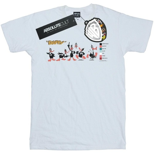 Abbigliamento Bambino T-shirt maniche corte Dessins Animés Daffy Duck Colour Code Bianco
