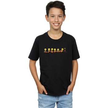 Abbigliamento Bambino T-shirt maniche corte Dessins Animés Tweety Pie Colour Code Nero