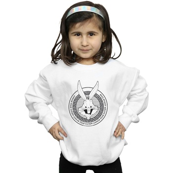 Abbigliamento Bambina Felpe Dessins Animés Bugs Bunny Greek Circle Bianco
