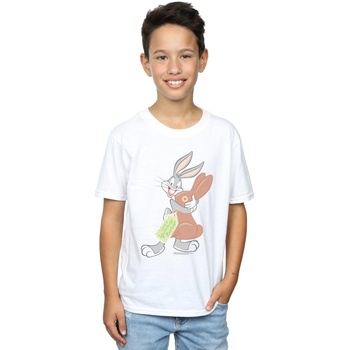Abbigliamento Bambino T-shirt maniche corte Dessins Animés Bugs Bunny Yummy Easter Bianco