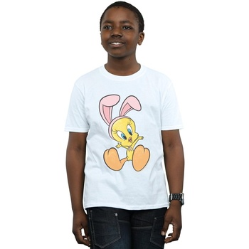 Abbigliamento Bambino T-shirt maniche corte Dessins Animés Tweety Pie Bunny Ears Bianco