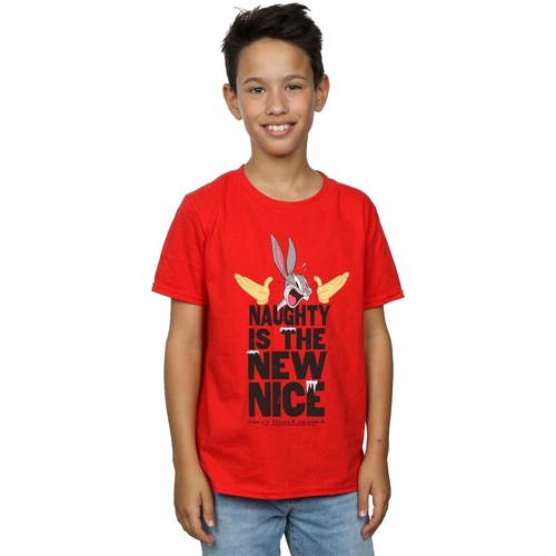 Abbigliamento Bambino T-shirt maniche corte Dessins Animés Naughty Is The New Nice Rosso