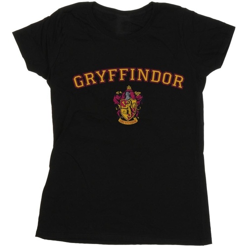 Abbigliamento Donna T-shirts a maniche lunghe Harry Potter Gryffindor Crest Nero
