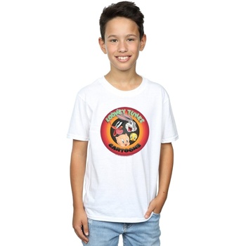Abbigliamento Bambino T-shirt maniche corte Dessins Animés Cartoons Circle Bianco