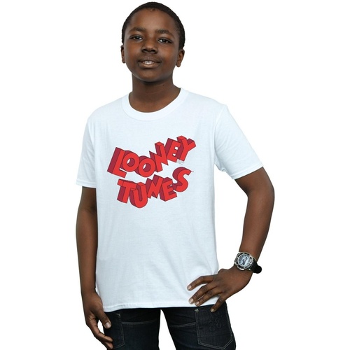 Abbigliamento Bambino T-shirt maniche corte Dessins Animés 3D Logo Bianco