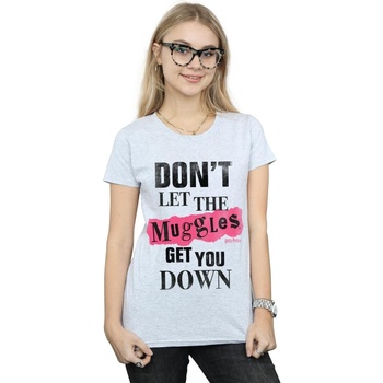 Abbigliamento Donna T-shirts a maniche lunghe Harry Potter Muggles Clippings Grigio