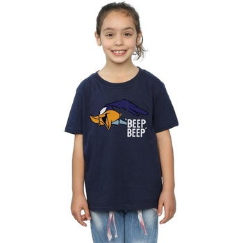 Abbigliamento Bambina T-shirts a maniche lunghe Dessins Animés Road Runner Beep Beep Blu