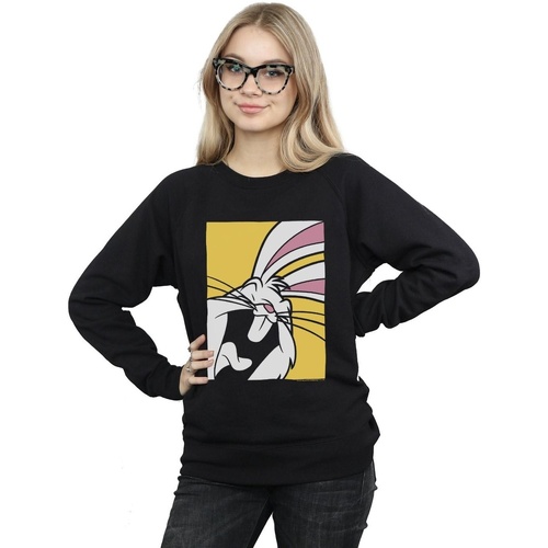 Abbigliamento Donna Felpe Dessins Animés Bugs Bunny Laughing Nero