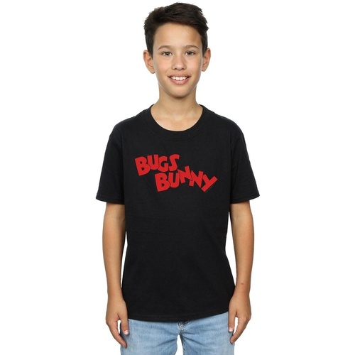 Abbigliamento Bambino T-shirt & Polo Dessins Animés Bugs Bunny Name Nero
