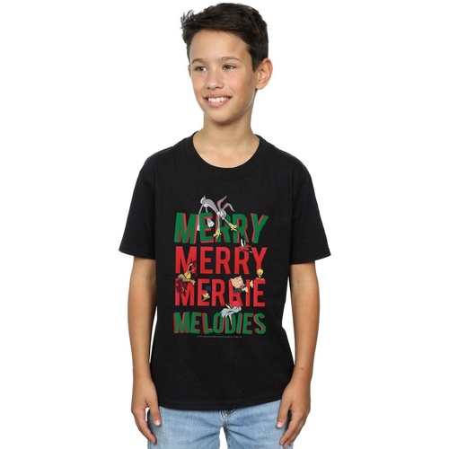 Abbigliamento Bambino T-shirt maniche corte Dessins Animés Merry Merrie Melodies Nero