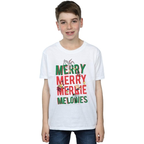 Abbigliamento Bambino T-shirt maniche corte Dessins Animés Merry Merrie Melodies Bianco