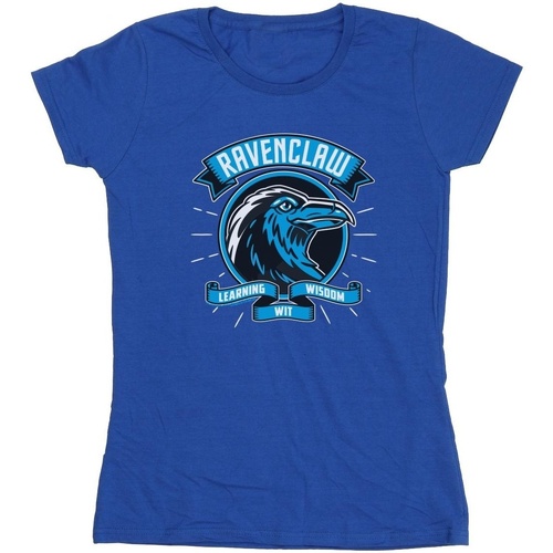 Abbigliamento Donna T-shirts a maniche lunghe Harry Potter Ravenclaw Toon Crest Blu